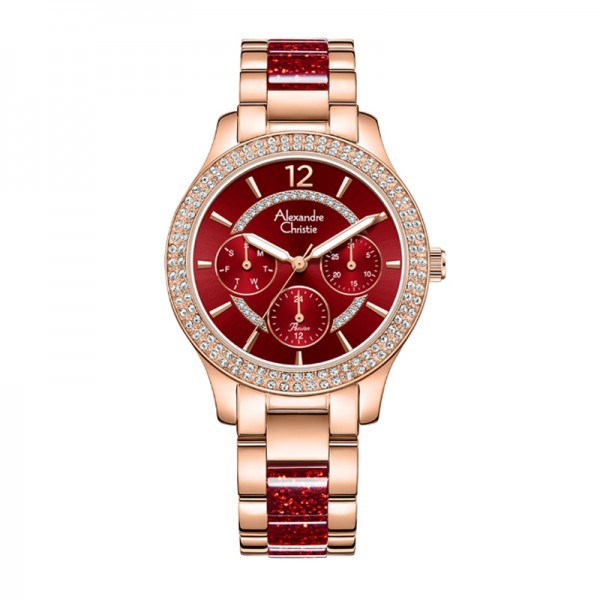 Alexandre Christie AC 2914 Rosegold Red Diamond BFBRGRERE